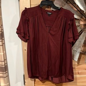 Express burgundy blouse. Size L